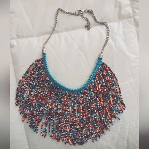 Statement beaded necklace